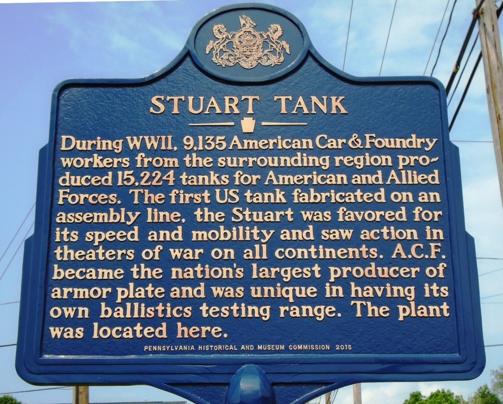 STUART TANK WAR MEMORIAL MARKER