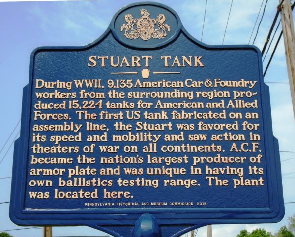 STUART TANK WAR MEMORIAL MARKER