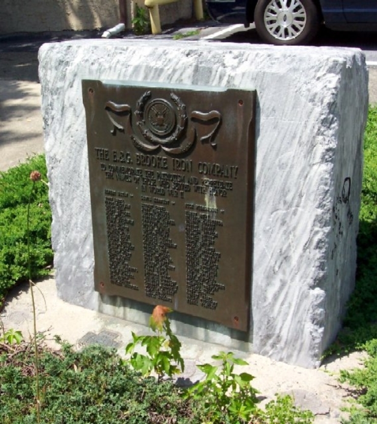 THE E. & G. BROOKE IRON COMPANY WORLD WAR II MEMORIAL