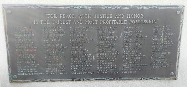 TINICUM WAR MEMORIAL PLAQUE D