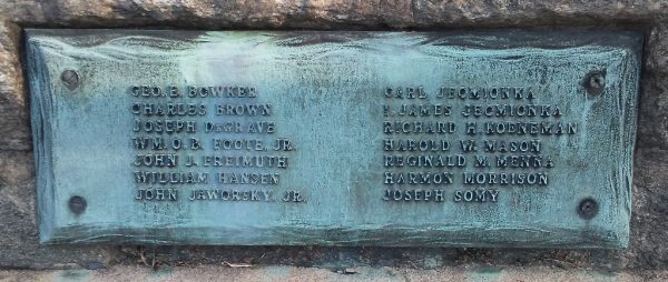 TINICUM WAR MEMORIAL PLAQUE E