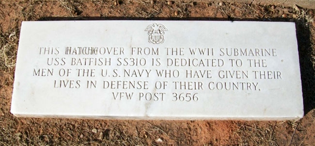 U.S. NAVY HATCHCOVER MEMORIAL STONE