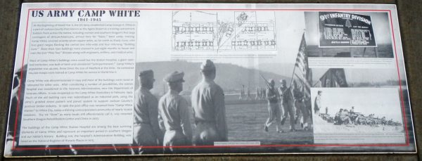 US ARMY CAMP WHITE WAR MEMORIAL PANEL