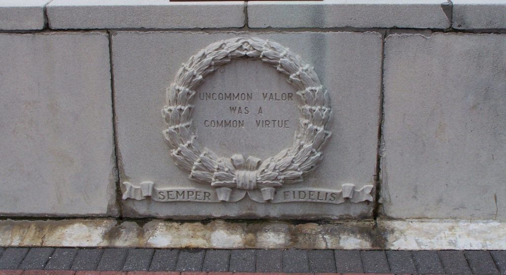 UNCOMMON VALOR WAR MEMORIAL STONE A