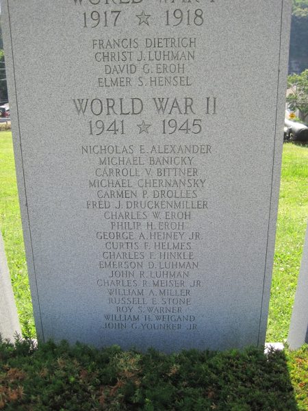 WEATHERLY WAR MEMORIAL STONE A