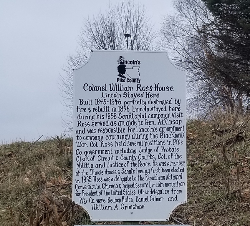 COLONEL WILLIAM ROSS HOUSE MEMORIAL MARKER