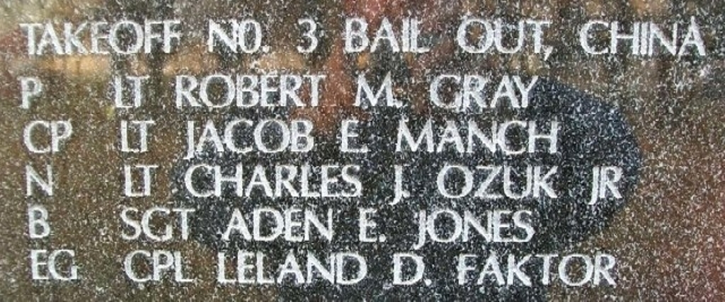 DOOLITTLE TOKYO RAIDERS WAR MEMORIAL STONE F