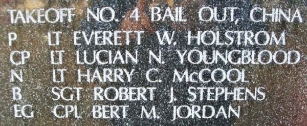 DOOLITTLE TOKYO RAIDERS WAR MEMORIAL STONE G