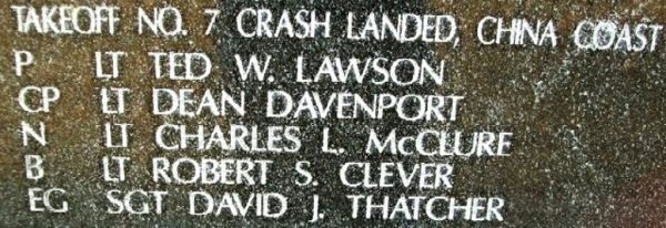 DOOLITTLE TOKYO RAIDERS WAR MEMORIAL STONE J