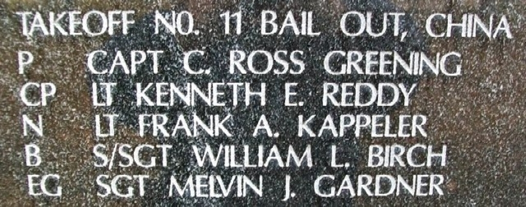 DOOLITTLE TOKYO RAIDERS WAR MEMORIAL STONE N