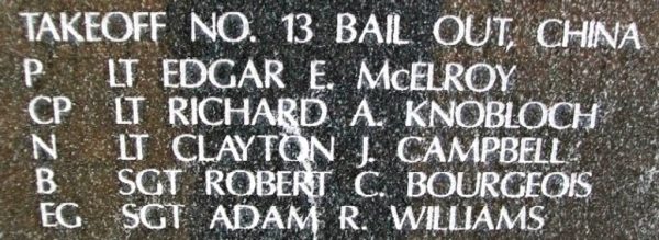 DOOLITTLE TOKYO RAIDERS WAR MEMORIAL STONE P