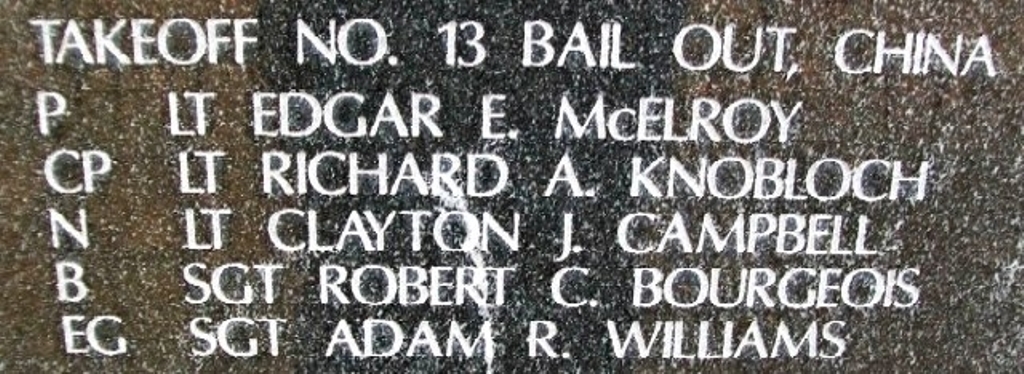 DOOLITTLE TOKYO RAIDERS WAR MEMORIAL STONE P