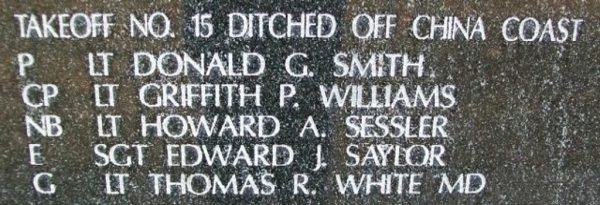 DOOLITTLE TOKYO RAIDERS WAR MEMORIAL STONE R