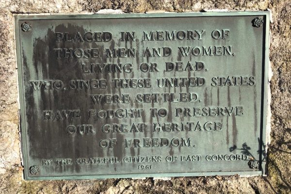EAST CONCORD VETERANS MEMORIAL PLAQUE