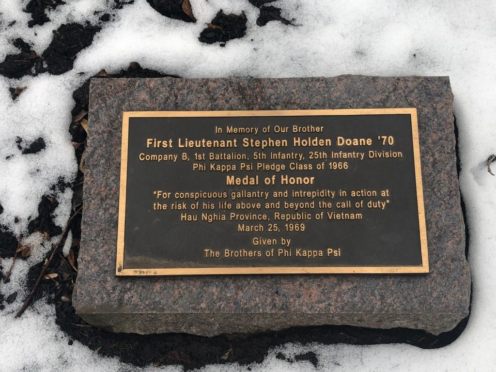 FIRST LIEUTENANT STEPHEN HOLDEN DOANE ’70 MEDAL OF HONOR MEMORIAL