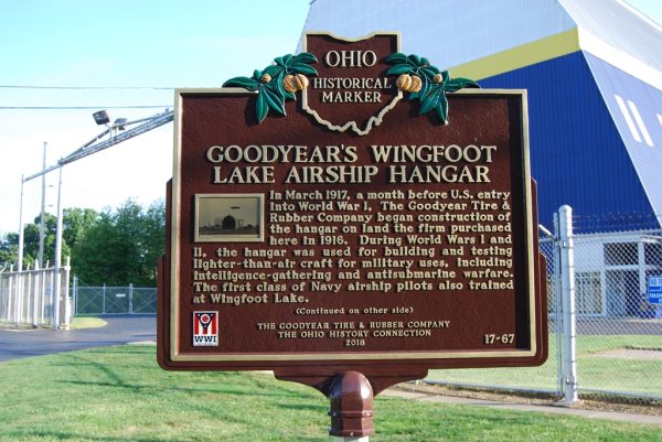 GOODYEAR’S WINGFOOT LAKE AIRSHIP HANGAR MEMORIAL MARKER