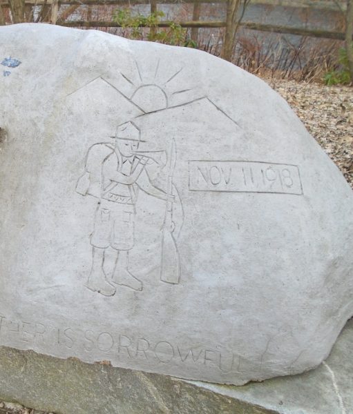 JERMYN WORLD WAR I VETERANS REPLICA ROCK MEMORIAL