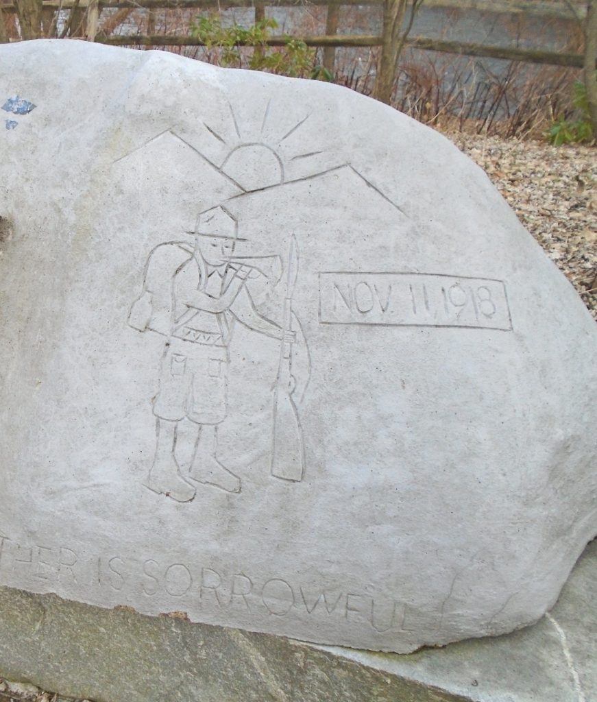 JERMYN WORLD WAR I VETERANS REPLICA ROCK MEMORIAL