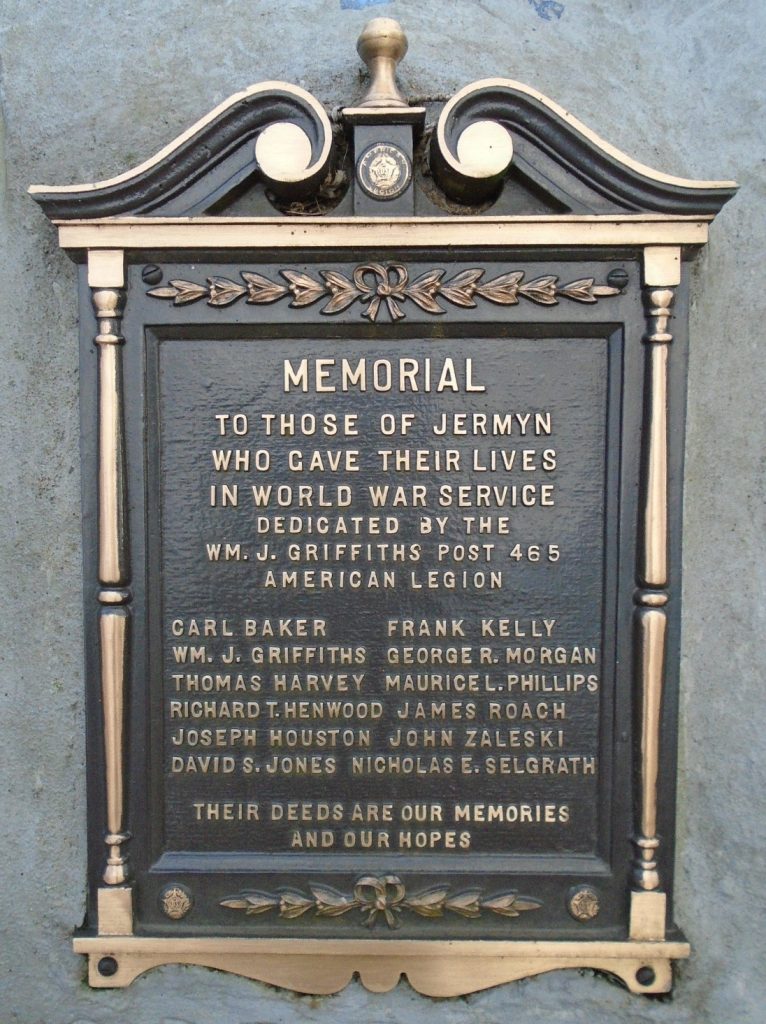 JERMYN WORLD WAR ULTIMATE SACRIFICE MEMORIAL PLAQUE