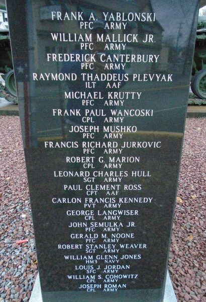 LACKAWANNA COUNTY KOREAN WAR MEMORIAL PLAQUE A