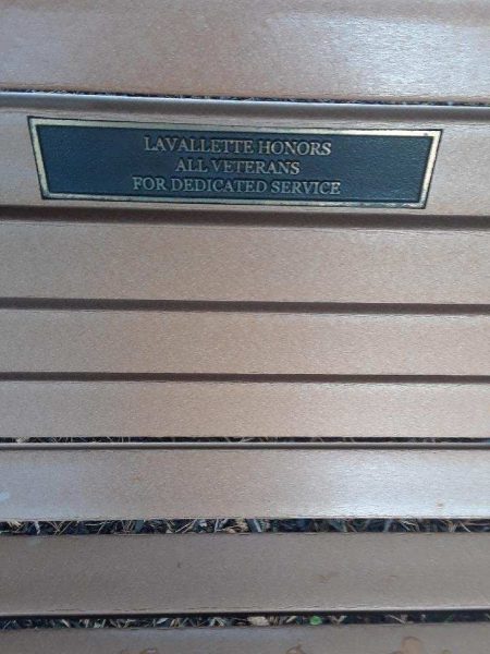 LAVALLETTE HONORS ALL VETERANS FOR DEDICATED SERVICE MEMORIAL BENCH