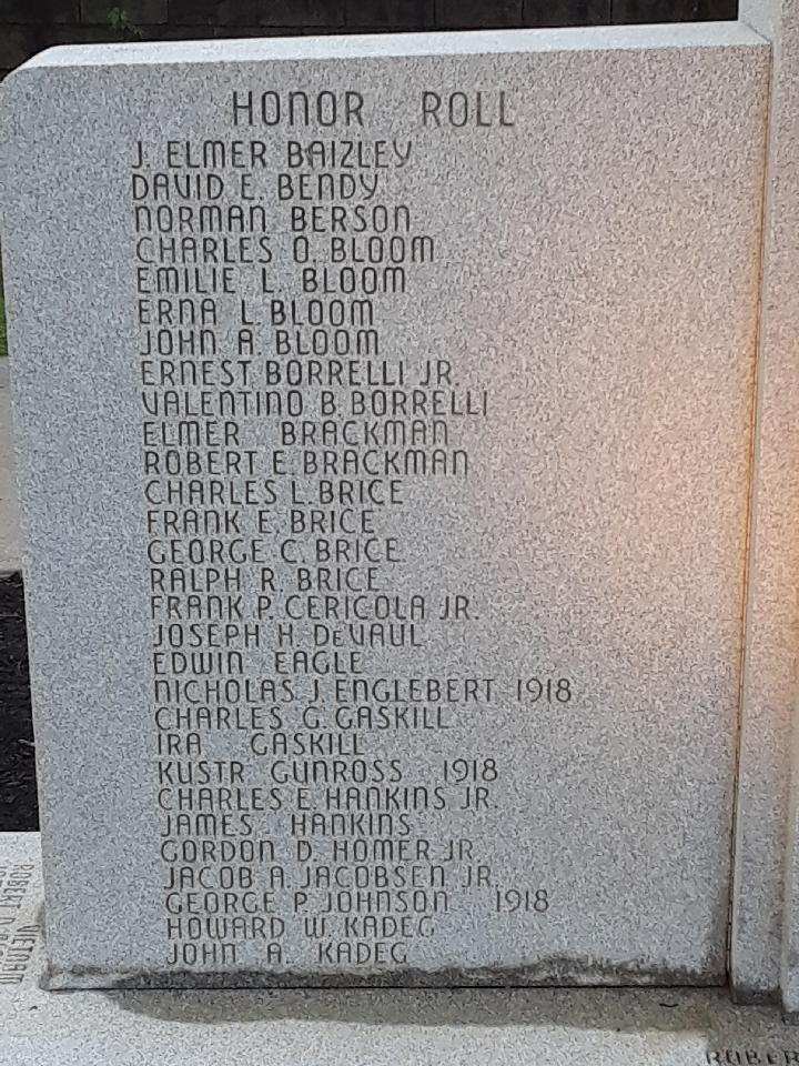 LAVALLETTE WORLD WAR I AND WORLD WAR II MEMORIAL STONE A