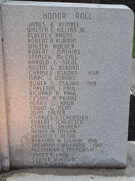LAVALLETTE WORLD WAR I AND WORLD WAR II MEMORIAL STONE B