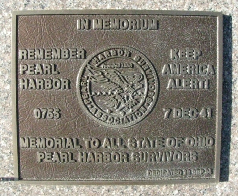 MEMORIAL TO ALL STATE OF OHIO PEARL HARBOR SURVIVORS