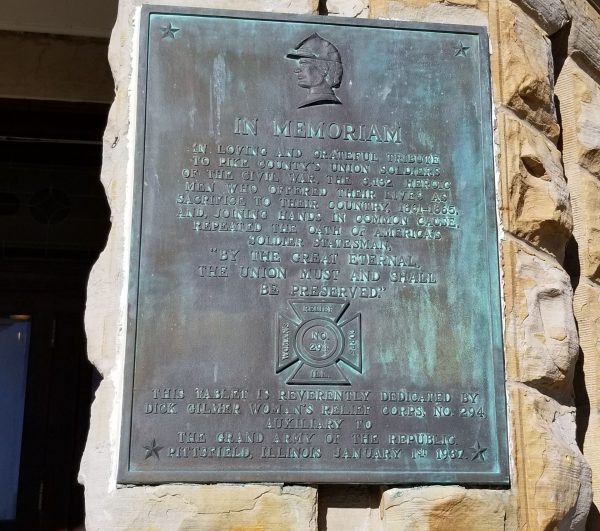 PIKE COUNTY’S UNION SOLDIERS WAR MEMORIAL PLAQUE