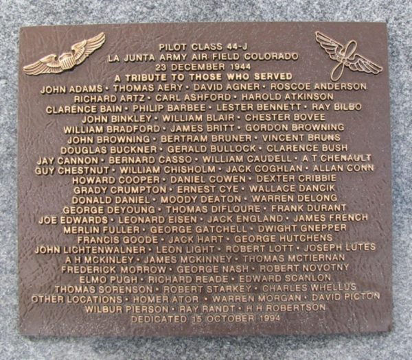 PILOT CLASS 44-J WAR MEMORIAL PLAQUE