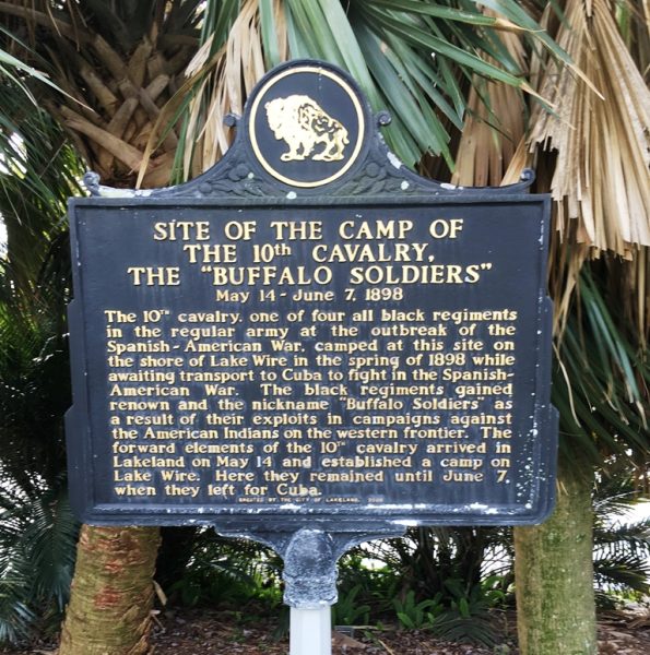 SITE OF THE CAMP OF THE 10TH CAVALRY MEMORIAL MARKER