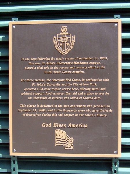 ST. JOHN’S UNIVERSITY MANHATTAN CAMPUS 9/11 MEMORIAL