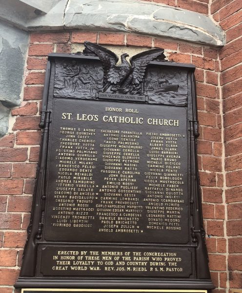 ST. LEO’S PARISH VETERANS MEMORIAL PLAQUE A
