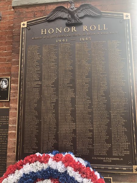 ST. LEO’S PARISH VETERANS MEMORIAL PLAQUE B