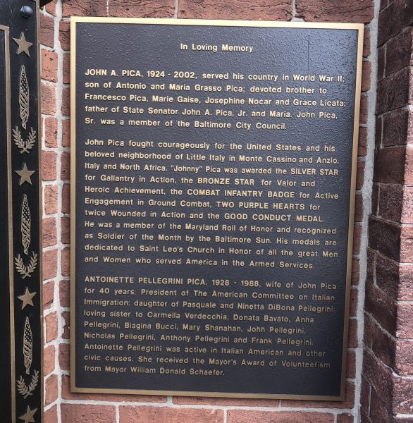 ST. LEO’S PARISH VETERANS MEMORIAL PLAQUE D