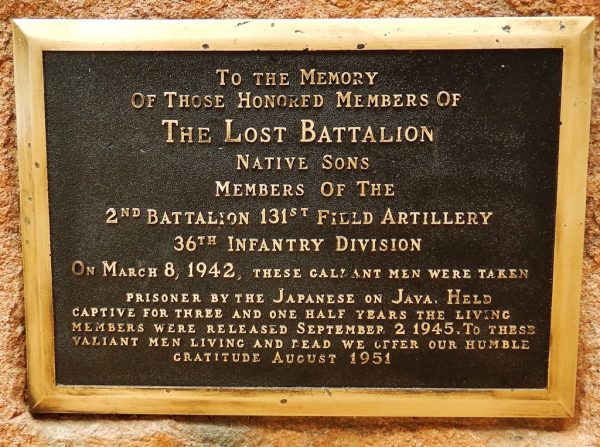 THE LOST BATTALION WAR MEMORIAL PLAQUE