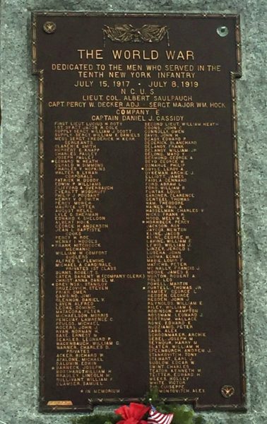 THE WORLD WAR MEMORIAL PLAQUE A