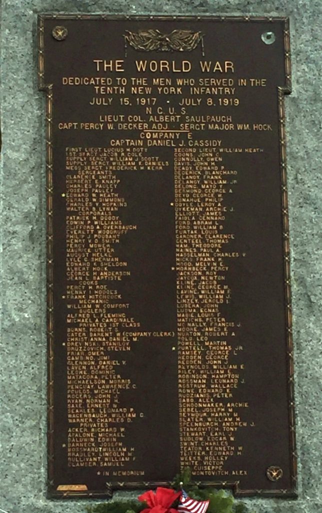 THE WORLD WAR MEMORIAL PLAQUE A
