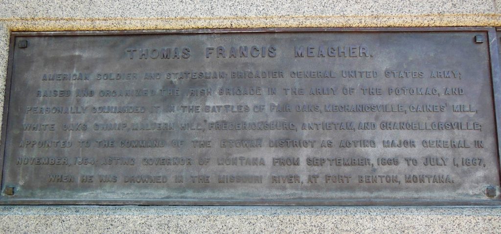 THOMAS FRANCIS MEAGHER WAR MEMORIAL PLAQUE B