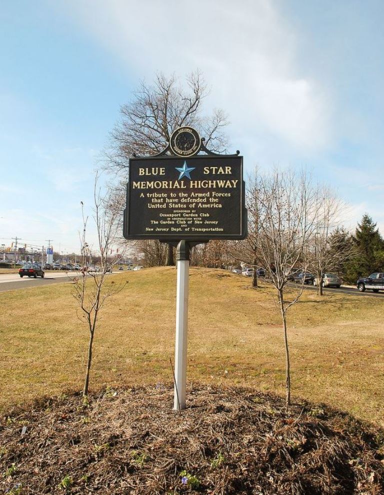 TINTON FALLS BLUE STAR MEMORIAL HIGHWAY MARKER