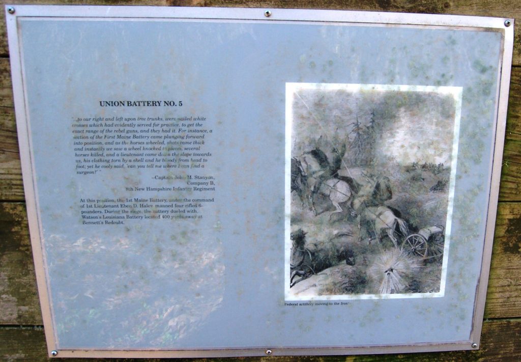 UNION BATTERY NO. 5 WAR MEMORIAL PLAQUE