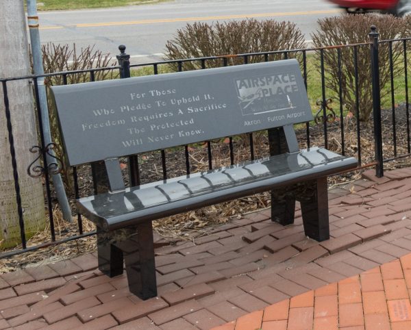 AIRSPACE PLACE VETERANS MEMORIAL BENCH