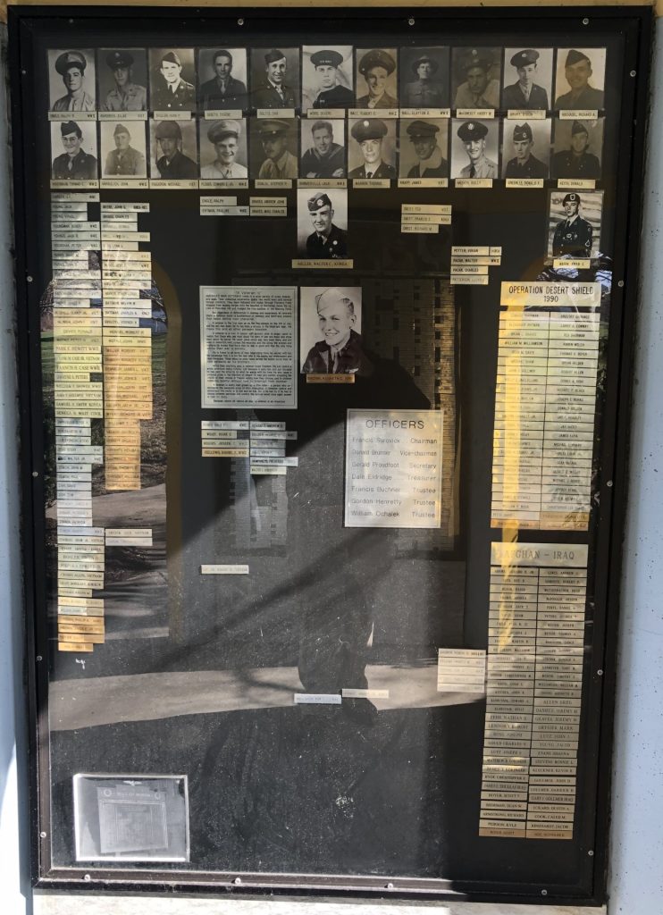 ALBION VETERANS MEMORIAL PLAQUE A