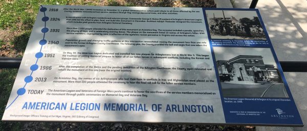 AMERICAN LEGION MEMORIAL OF ARLINGTON PLAQUE