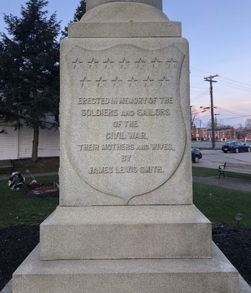 ASHTABULA CIVIL WAR MEMORIAL DEDICATION STONE