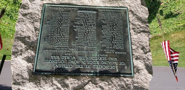 BASKING RIDGE WORLD WAR MEMORIAL PLAQUE