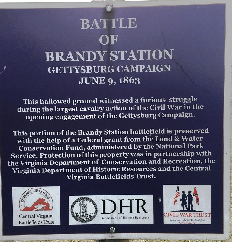 BATTLE OF BRANDY STATION MEMORIAL PLAQUE