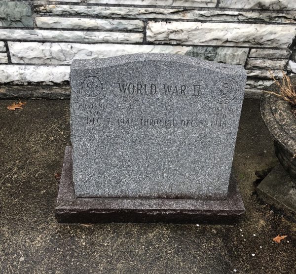 BEECH GROVE WAR MEMORIAL STONE C