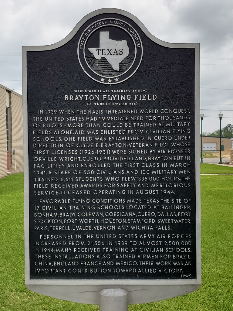 BRAYTON FLYING FIELD WAR MEMORIAL MARKER