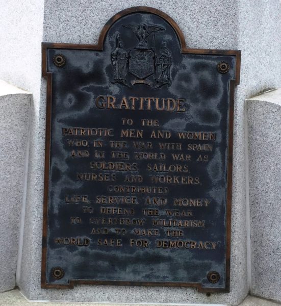 BROADALBIN WAR VETERANS MEMORIAL PLAQUE C
